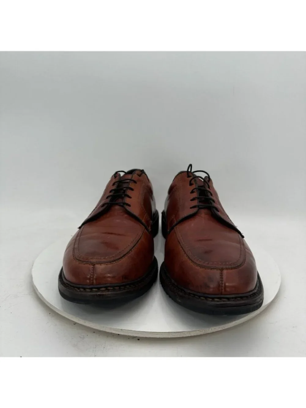 Allen Edmonds Wilbert Men Size 13D Brown Leather Moc Toe Derby Dress Shoes